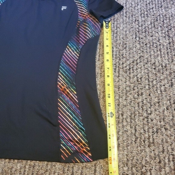 Fila Soccer Jersey Double Rainbow Geometric Stripes Sleek Colorful Large LGBTQ - Picture 5 of 7